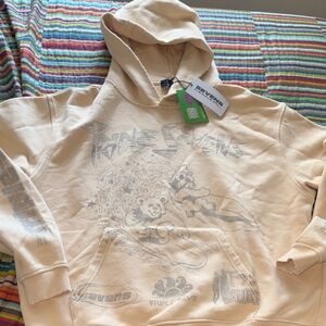 70% off Triple  Sevens Cream  Hoodie with Branded Tag size small oversized nwt
